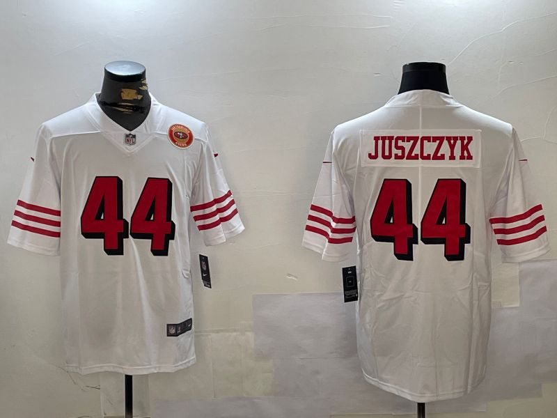 Men San Francisco 49ers #44 Juszczyk White Second generation 2024 Nike Limited NFL Jersey style 10